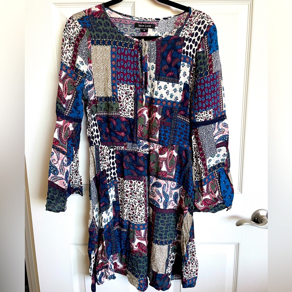 New Look - Patchwork Dress - Size M - Gently Worn